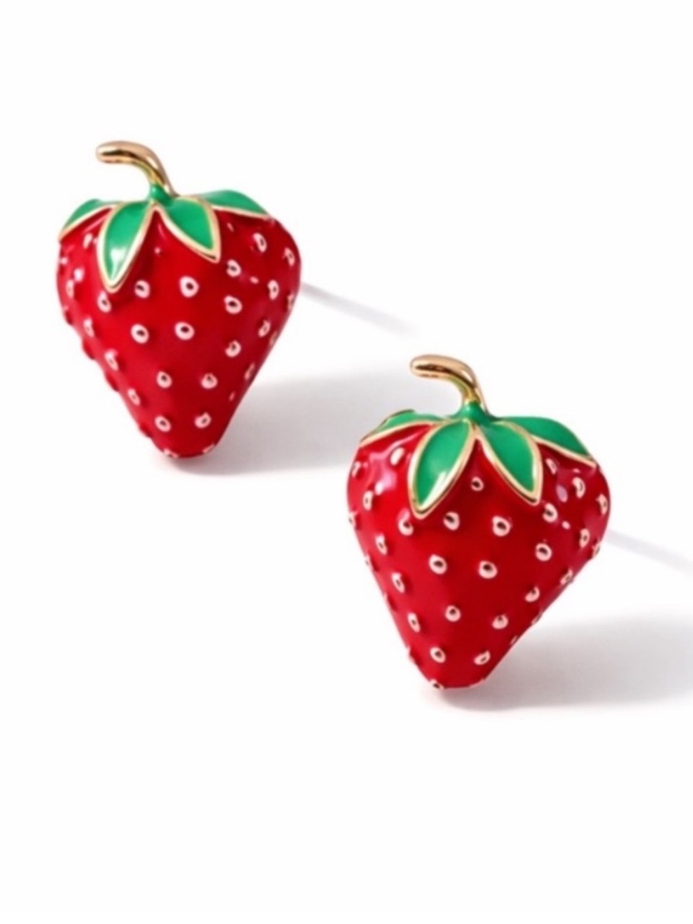 New! Strawberry Post Earrings (1045) NWOT